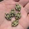 Contas de liga banhadas a cobre contas douradas antigas foscas lótus ruyi diy acessórios para pulseira de cordão vermelho contas espaçadoras atacado