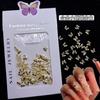 Manicure Transfronteiriça Liga de Ligas Enfeites Borboleta Prateada Acessórios de Unha Vestíveis Materiais para Unhas Borboleta Tridimensional Joias de Metal