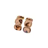 Pendientes Geométricos de Plata Electrochapada en Oro Real de 18 Quilates, Tachuelas Versátiles de Moda Retro, Pendientes Únicos de Nicho para Mujer
