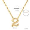 Colar com Pingente de Números Arábicos Mais Vendido Transfronteiriço Ouro com Diamante Branco Colar Digital Ouro 18K Aço Inoxidável