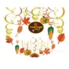 Xl094 Colgante Espiral Pvc Acción de Gracias Otoño Cosecha Tema Calabaza Fiesta Lámina Espiralesbanner