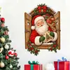Adesivos de parede do Papai Noel tridimensionais em estilo retrô - removíveis, para criar uma atmosfera festiva em quartos