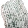 Contas espalhadas verdes iceberg naturais Tianshan gelo esmeralda jade contas redondas jade de bambu jade jade faça você mesmo acessórios para pulseiras com miçangas