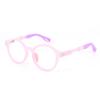 Nuevas gafas de moda para niños y niñas con montura redonda y protección contra la luz azul TR90, montura de gafas con lentes planas de contraste agradable JH-TR201