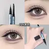 Delineador de Ojos en Gel y Pluma Delineadora Líquida 2 en 1 Doble Punta Impermeable a Prueba de Manchas