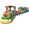 Tren Turístico de Caricatura Pintada Cuadrado para Exteriores para Niños y Familias, Tren Eléctrico sin Vías para Atracciones Culturales y Turísticas, Equipo de Diversión