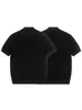 Camiseta de punto fresca de manga corta con cuello semi-alto estilo "dinero viejo" de Nanxia para hombre, nuevo modelo de verano con top ajustado texturizado