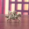 Latón Puro Mulan, la Heroína Que Reemplazó a su Padre en el Ejército, Objetos Antiguos Sólidos Retro para Decorar Artesanías de Escritorio Adornos