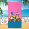 Toalla de Playa de Microfibra de Secado Rápido Fuerte Absorbente Baño Dibujos Animados Populares de Anime Simpson Transfronterizo Amazon