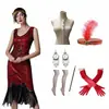 S-4XL El Más Vendido de Amazon Vestido de Noche Retro de los Años 20 para Fiesta de Graduación Vestido Hecho a Mano con Lentejuelas, Cuentas y Flecos