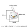 Prata Esterlina S925 Resina Brilhante Desenho Animado Gatinho Gato Pingente Fofo Hello Kitty Charme Pulseira DIY Acessório de Prata