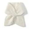 Cachecol de Cashmere Outono e Inverno para Meninos e Meninas, Cachecol Pequeno Quente Cruzado em Forma de Coração com Laço, Protetor de Pescoço de Cashmere
