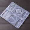 Molde de Silicone para Pingente de Colar Suéter com Furos, para Formas Geométricas, Pingentes Retangulares, Redondos, Irregulares