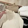 Suéter para Niña Otoño/Invierno 2026 con Volantes, Camiseta Base de Punto de Cuello Semi-Alto, Suéter Versátil y Cálido para Niñas Pequeñas