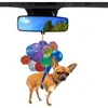 Divertido colgante acrílico de gato y perro con forma de globo, colgante para interior de coche, llavero, accesorios, colgante para decoración del hogar