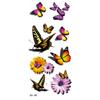 Calcomanías de Tatuaje de Rosa Tridimensional 3D Douyin Celebridad de Internet Impresión a Color Calcomanías de Tatuaje Mariposa Flor Calcomanías de Tatuaje Impermeables