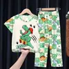 Pijamas Infantiles Sudeste Asiático 2026 Primavera y Verano Manga Corta Manga Larga Conjuntos para Niños Ropa de Casa Ligera para Niños y Niñas