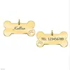 Comercio Exterior Acero Inoxidable Hueso Mascota Perro Marca Colgante Decoración Pie Hueco Moda Collar Metal Anti-pérdida Placa de Identificación