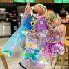 Llavero de oso de arenas movedizas lindo oso de caramelo niña exquisitos adornos para bolso creativo personalidad muñeco colgante para coche