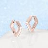 Pendientes geométricos dorados de moda para mujer, combinables con todo, mini pendientes cuadrados invertidos con hebilla fácil, pendientes con clip para la oreja, pendientes minimalistas de nicho con temperamento
