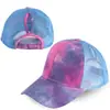 Comercio exterior Sombrero de tie-dye de moda verano Top Hat vacío para mujer europeo y americano protección solar sombrero para el sol sombrero de algodón para coleta gorra de béisbol