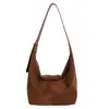 Bolsa de Ombro Vintage de Alta Qualidade Versátil para Mulheres 2025 Inverno Nova Camurça Simples para o Dia a Dia Ombro Transversal