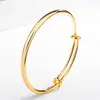 Popular Vietnã pulseira de latão banhada a ouro 24k com fecho de pressão e puxar, brilhante, 4mm, alta qualidade, vendas diretas da fábrica
