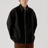 Abrigo de lana retro americano 2026 para hombre, primavera y otoño, chaqueta marrón de alta gama, estilo casual vintage de ropa de trabajo para hombre