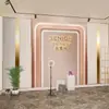 Papel de parede para parede de fundo de sofá de estúdio ao vivo feminino Nórdico 3D tecido de parede de alta qualidade papel de parede para loja de roupas de celebridade da internet salão de beleza