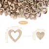 Decoración de Fiesta Familiar con Forma de Corazón Calado con Textura de Madera Transfronteriza, Regalo de San Valentín, Pegatinas Decorativas de Madera