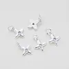 Estrela de quatro pontas em cobre com zircônia incrustada em ouro real que preserva a cor, pingente de gota pequena para pulseira, colar, acessórios, luxo leve, quatro pontas