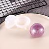 Molde de silicona con forma de bola de chicle de cristal, forma de planeta, para hacer joyas, hecho a mano, con forma de bola de flores secas y espejo alto, adornos de hemisferio.