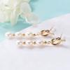 Aretes de Perla de Agua Dulce Gota de Agua Cuentas de Arroz S925 Pin de Tremella Aretes Regalo de Navidad Moda Oreja Venta al por Mayor