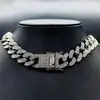 Cadena Redonda Europea y Americana Transfronteriza de 16 mm Llena de Diamantes Collar de Aleación para Hombres y Mujeres Personalizado Cadena Cubana Estilo Rap Hip-Hop Colgante