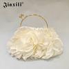 Gaxili bolso suave hecho a mano con detalle de flor de gasa, bolso de mano, hombro, cadena cruzada, bolso para mujer