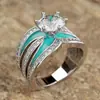 Venta Directa al Por Mayor Cao Shi Anillos Estilo Maillard para Mujer, Anillos de Diseño Pintura al Óleo de Lujo Ligero de Princesa, Joyería Incrustada de Seis Garras
