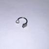 Anillo de Labio Estrella de Seis Puntas Corazón del Océano Anillo en C Bola de Barro de Diamante Super Brillante Anillo de Herradura de Diamante Shambhala Acero de Titanio Transfronterizo