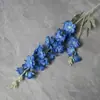 Delphinium Artificial de 2 Ramas con Acabado Afelpado, Delphinium Grande, Jacinto, Decoración para el Hogar, Accesorios para Fotografía de Bodas, Flores Artificiales al por Mayor