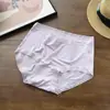 Pantaletas de encaje para mujer talla grande de 90 kg, cintura media, costura lateral, elásticas, transpirables, color liso, tipo triángulo, para todas las estaciones