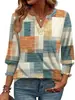 Amazon Transfronterizo Cuello en V Pequeña Abertura Manga Larga Top para Mujer Elástico Fruncido Puños con Volantes Holgado Casual Camiseta