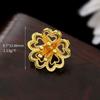 Estilo antigo Zhongxing joia DIY botão de flor coração de flor suporte de flor peça de flor de cobre puro acessório de adorno de cabeça grampo de cabelo coroa de cabelo material