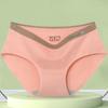Atacado de fábrica calcinhas de algodão de cintura média femininas sem costura listradas de fruta karité antibacterianas shorts de underwear femininos de cor sólida