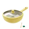 Olla de Hierro de Titanio Estilo Tiktok Multifuncional Antiadherente Engrosada Sartén de Hierro Olla de Hierro Fundido Compatible con Estufas de Inducción y Estufas de Gas