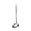 Cuchara separadora de aceite de acero inoxidable, una herramienta de cocina creativa para separar el aceite de la sopa, una cuchara de mango largo de uso doméstico para filtrar el aceite de sopas espesas y una cuchara para escurrir el aceite para olla caliente