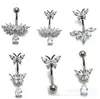 AliExpress eBay Amazon Explosões Unha Umbigo De Aço Inoxidável Com Zircon Umbigo Anel Corpo Piercing Jóias