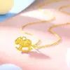 Collar de Carrusel de Oro Arena Vietnamita Colgante de Caballo Mecedora del Zodiaco Nuevo Regalo de Vacaciones Cumpleaños para Novia