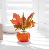 Plantas Verdes Realistas en Maceta Disponibles con un Toque de Lujo, Decoración Realista para Escritorio de Oficina Adornos Pequeños, Flores Artificiales, Plantas de Calabaza en Maceta