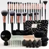 Set de 47 Piezas de Herramientas de Belleza, Bolsa Pequeña de Cosméticos con Fragancia, Set de Brochas de Maquillaje, Neceser Portátil, Polvera de Viaje para Maquillaje