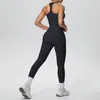 Novo Conjunto de Duas Peças para Yoga, Corrida e Fitness, Costas Cruzadas, Costas Escovadas, Ajustado ao Corpo, Costas em I, Cintura Alta