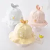 Sombrero de Bebé para el Sol de Verano Sombrero de Pescador para Niños y Niñas Sombrero Solar para Bebé Niñas Primavera y Otoño Sombrero de Cubo con Protección Solar Ajustable